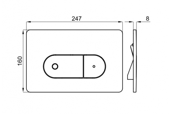 Noken Smart Line Oval кнопка смыва двойная